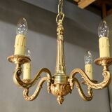 Bronze chandelier with 4 arms of light