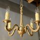 Lustre en bronze à 4 bras de lumière