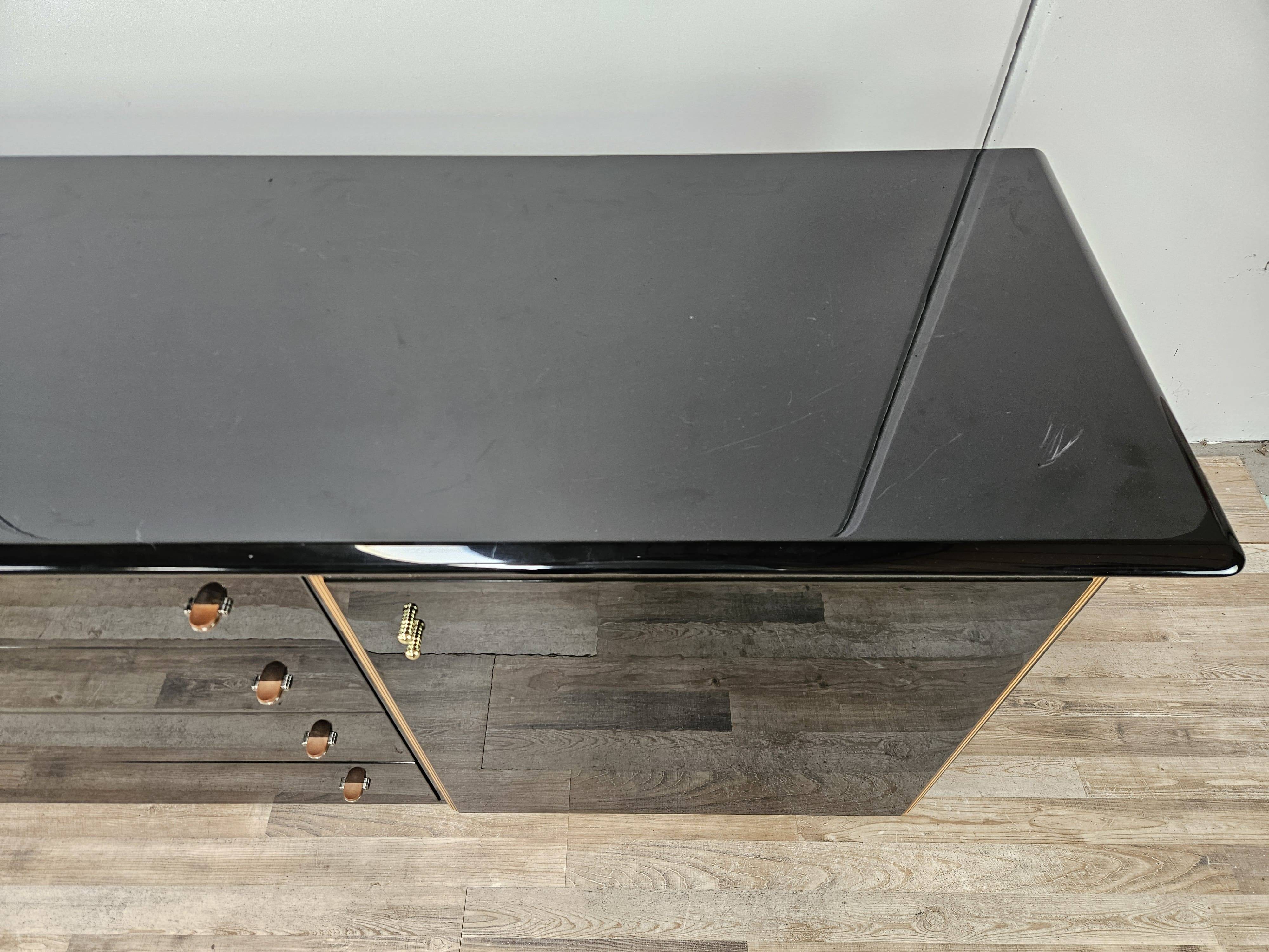 1970s Pierre Cardin sideboard in black lacquered wood