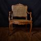 🪑 Pair of Louis XV caned armchairs in carved solid wood