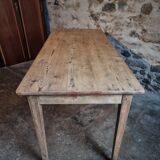 Farm table in solid oak, beech, and pine, early 20th century.