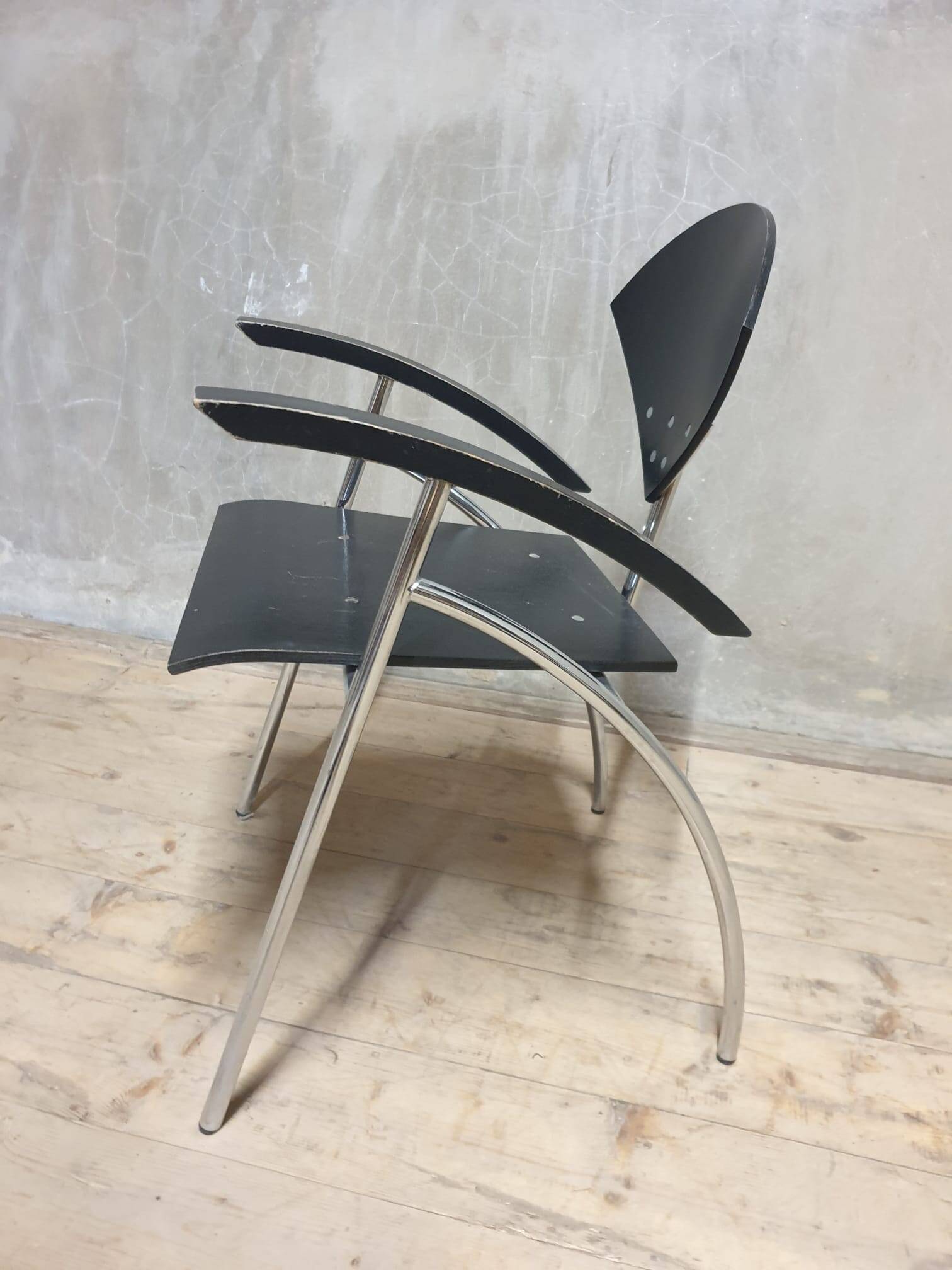 Postmodern Armchair, Stol Kamnik Style, 1990s, Slovenia