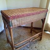 Rattan dressing table and stool