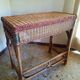 Coiffeuse rotin et son tabouret