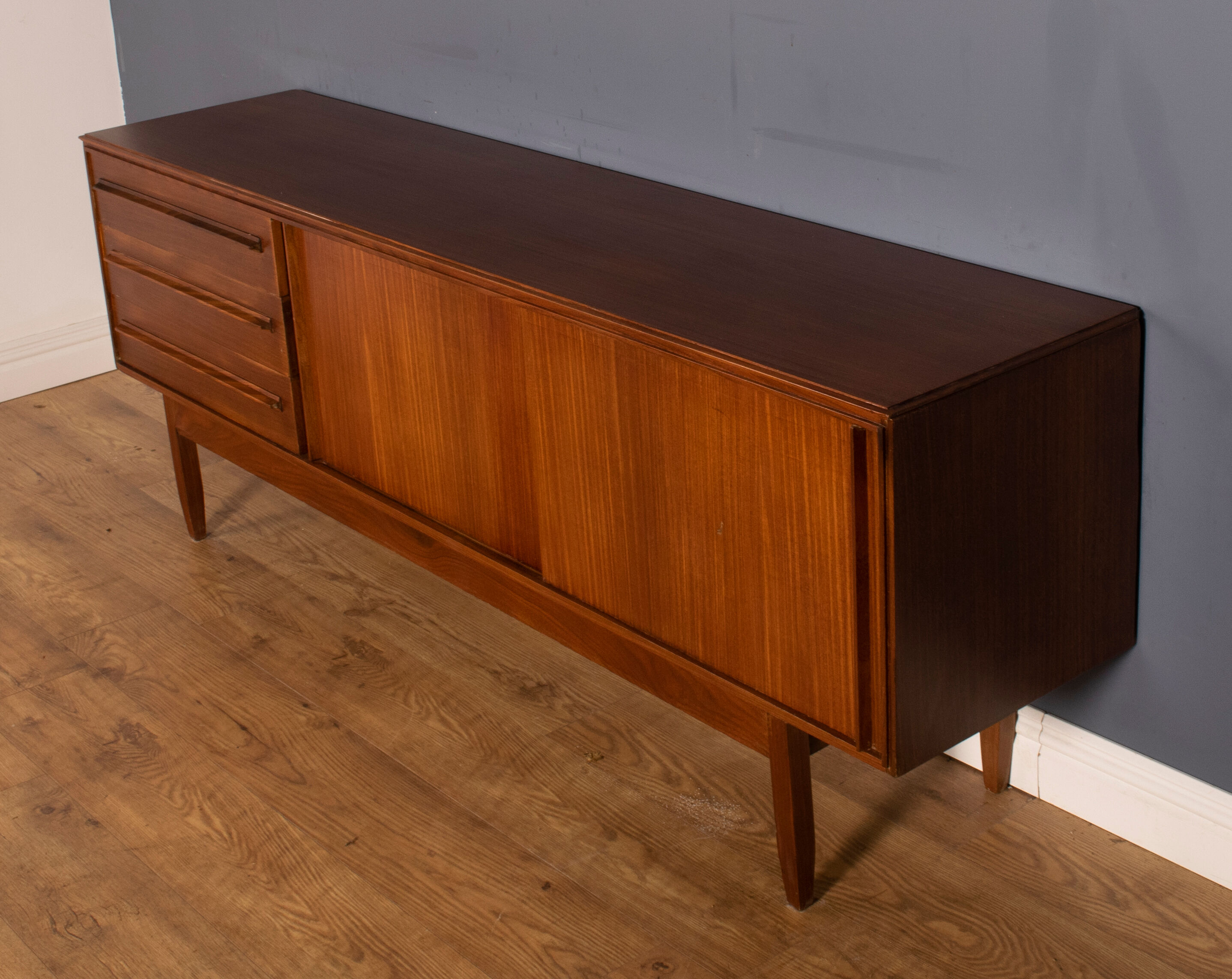 Restored 1960s Long Aformosia Sideboard By White & Newton