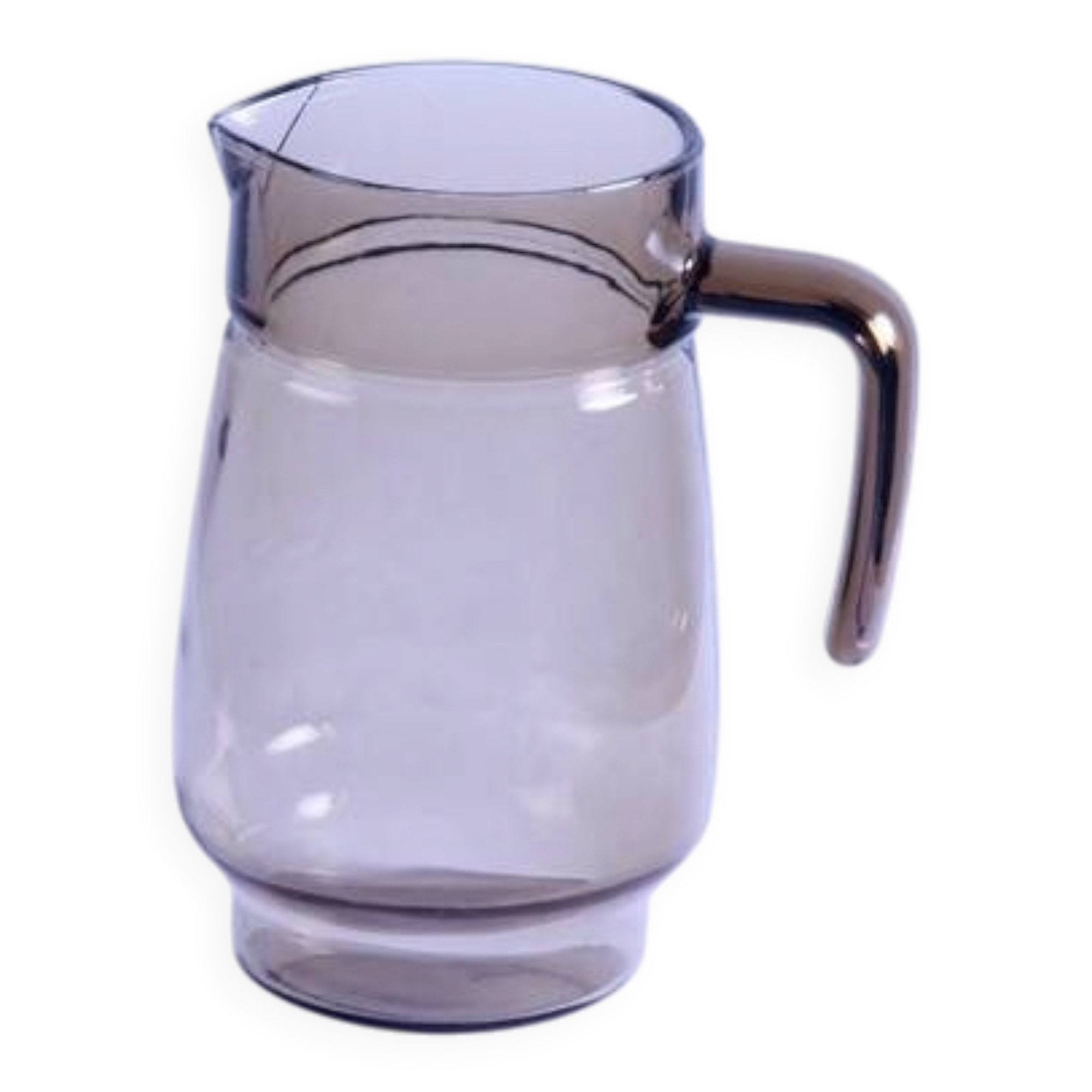 Vintage pitcher, smoked glass, grey/grey brown