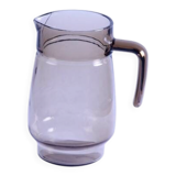 Vintage pitcher, smoked glass, grey/grey brown