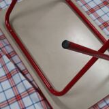 Vintage 80s red fiberglass desk
