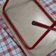 Vintage 80s red fiberglass desk
