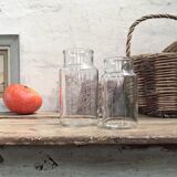 Pair of glass jars