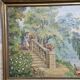 Tableau huile sur toile représentant une scène romantique