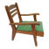 1950s wood and skai armchair
