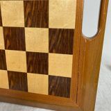 Wooden chess and backgammon set