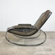 Fauteuil à bascule vintage en cuir italien