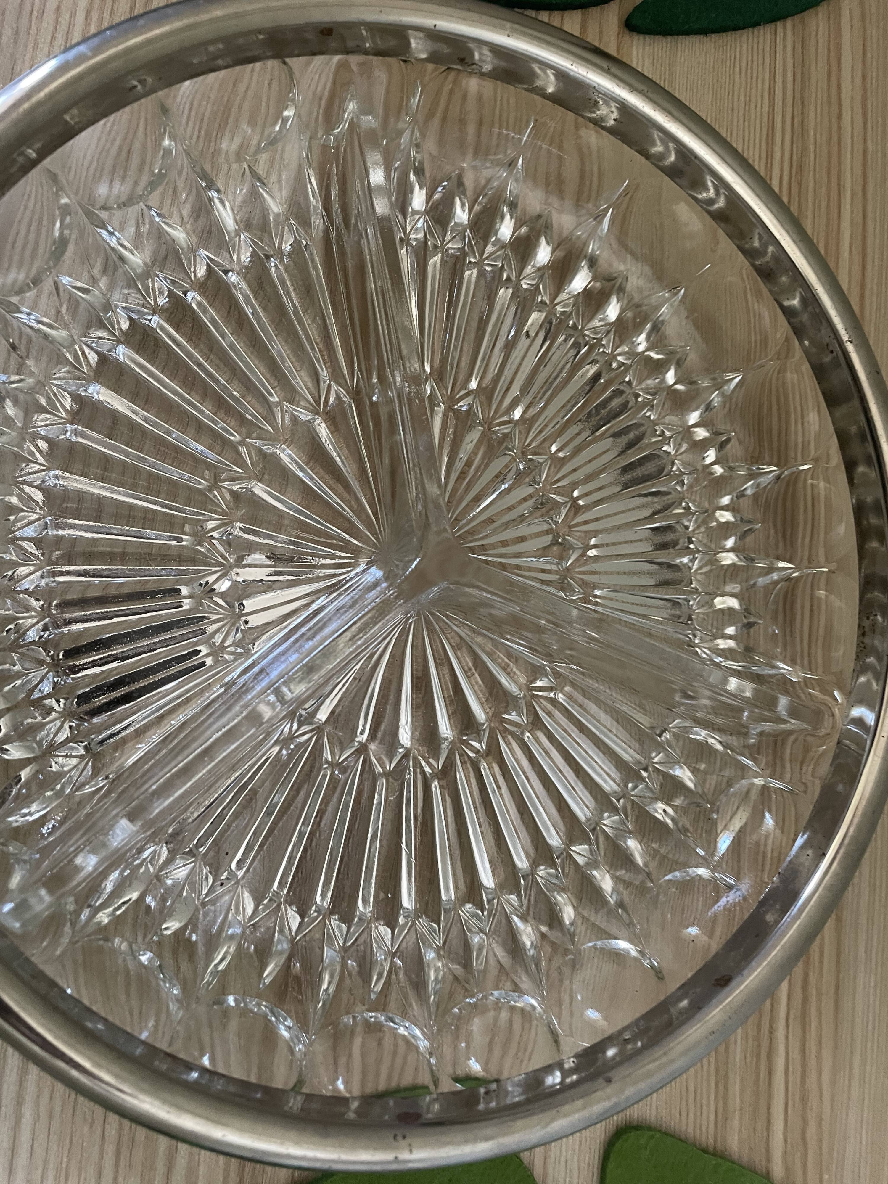 Glass and metal top - art nouveau