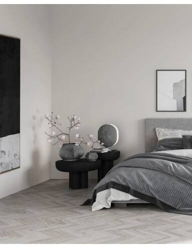 Table lamp in aluminum, oxidized, contemporary work.