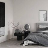 Table lamp in aluminum, oxidized, contemporary work.