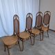 Set of 4 Mid-century Bentwood Cane Dining Chair, Thonet Style, 1970s Yugosl