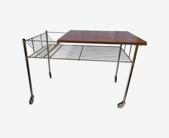 Desserte pour vinyles, années 70 vintage L 71,5 cm