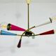 Arredoluce Sputnik brass chandelier 1950s