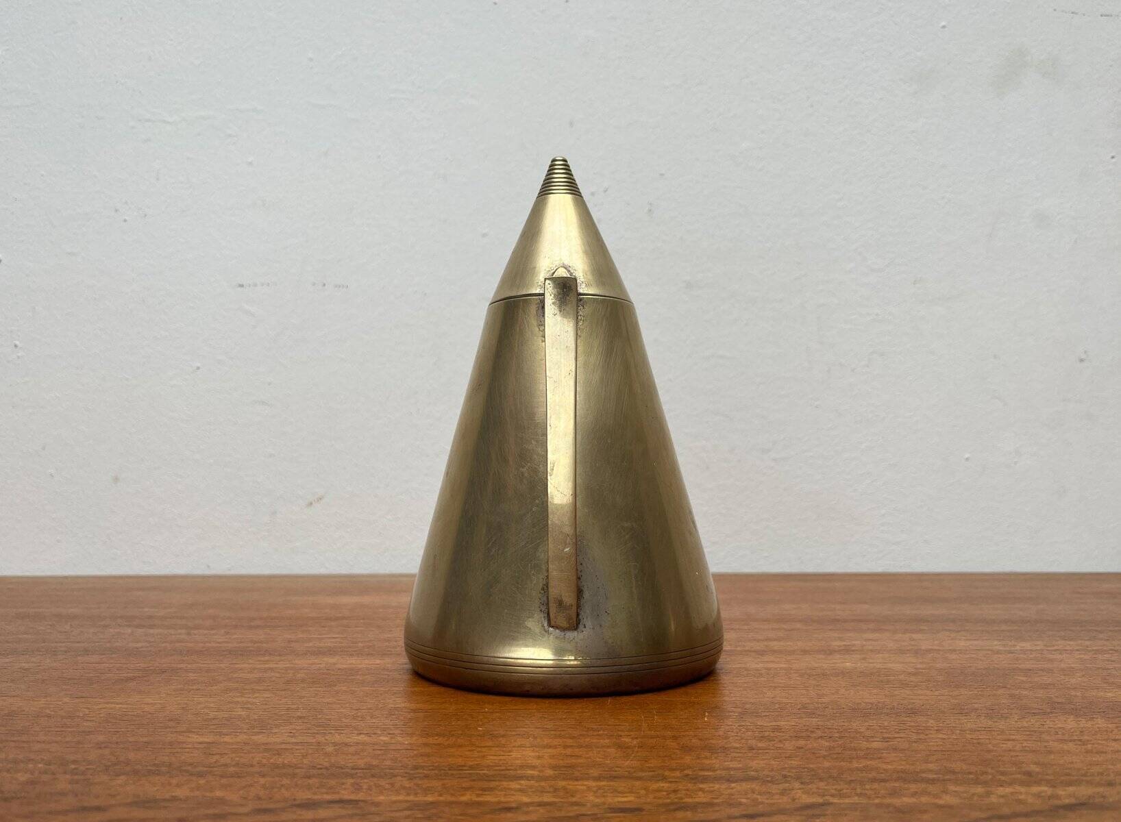 Metal Art Deco teapot, sugar bowl, milk jug, 1960s, set of 3