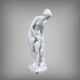 Important biscuit sculpture "The Bather" after Falconet – late 19th century.