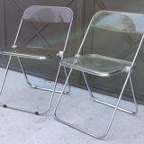 Pair of folding chairs giancario Piretti for Castelli