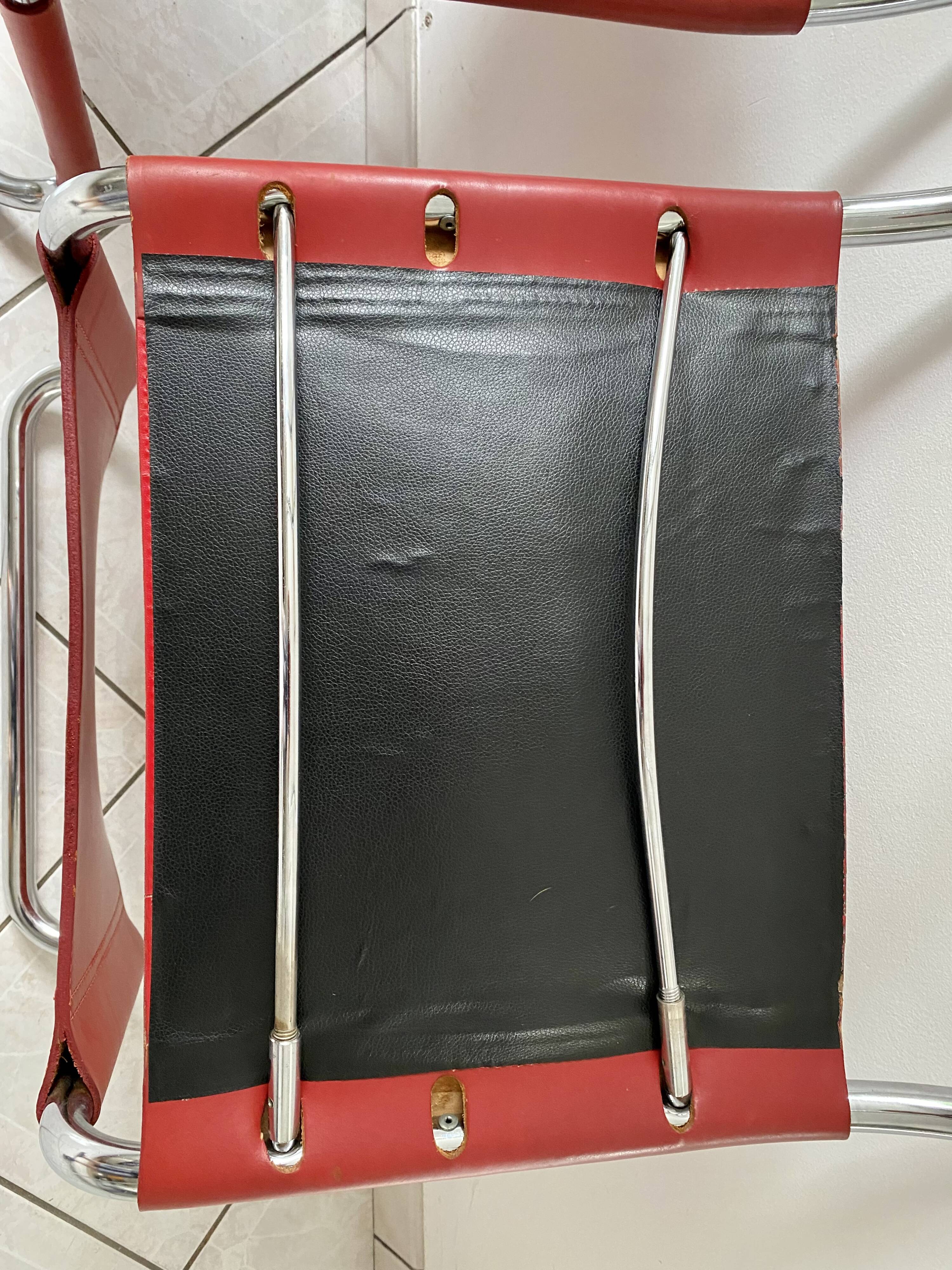 Pair of chairs MR 10 design Ludwig Mies Van Der Rohe vintage edition 90s