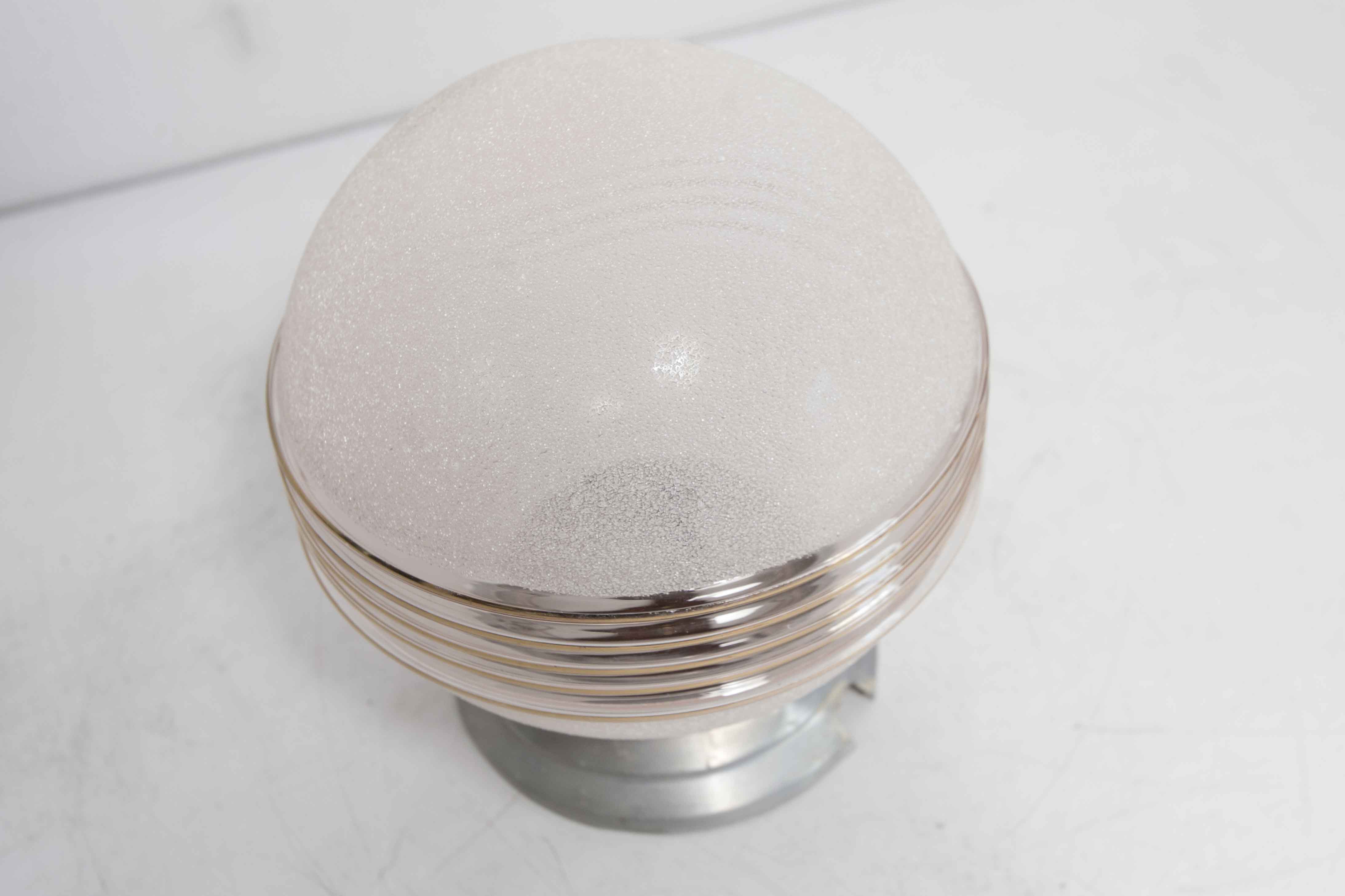 1950 ball ceiling light with golden grooves d19cm
