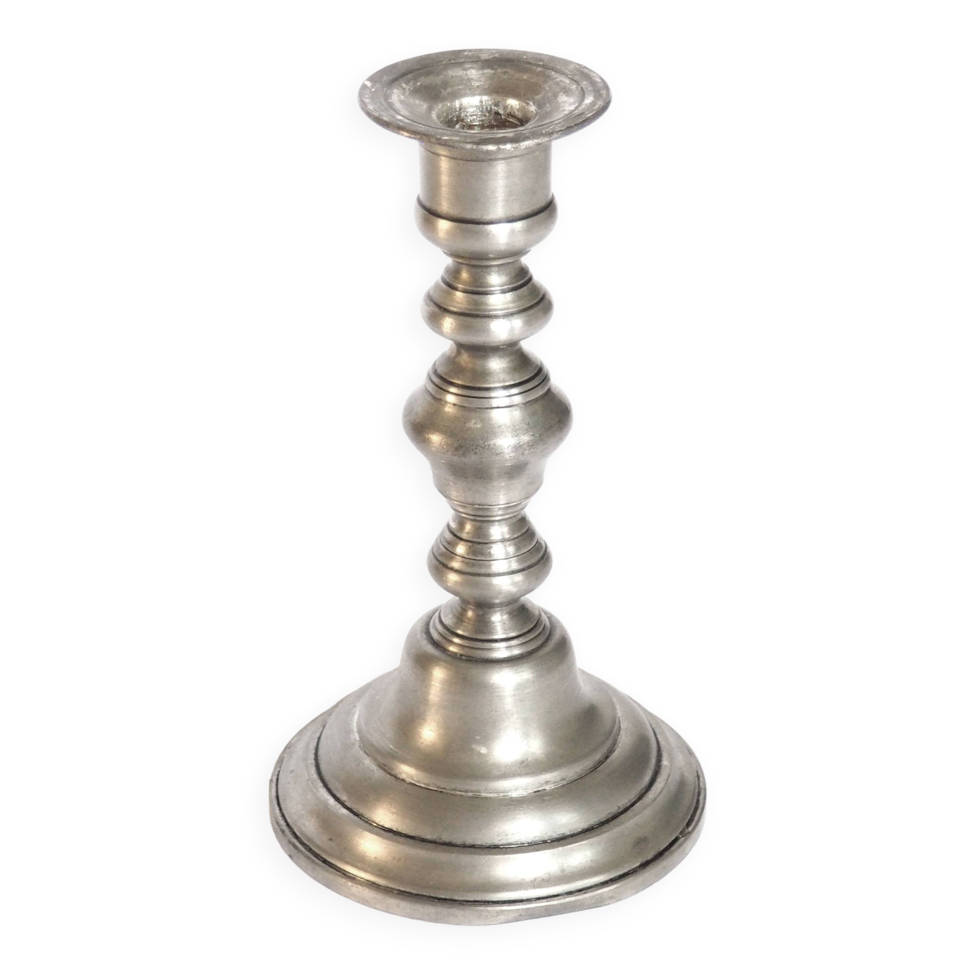 Silver candle holder