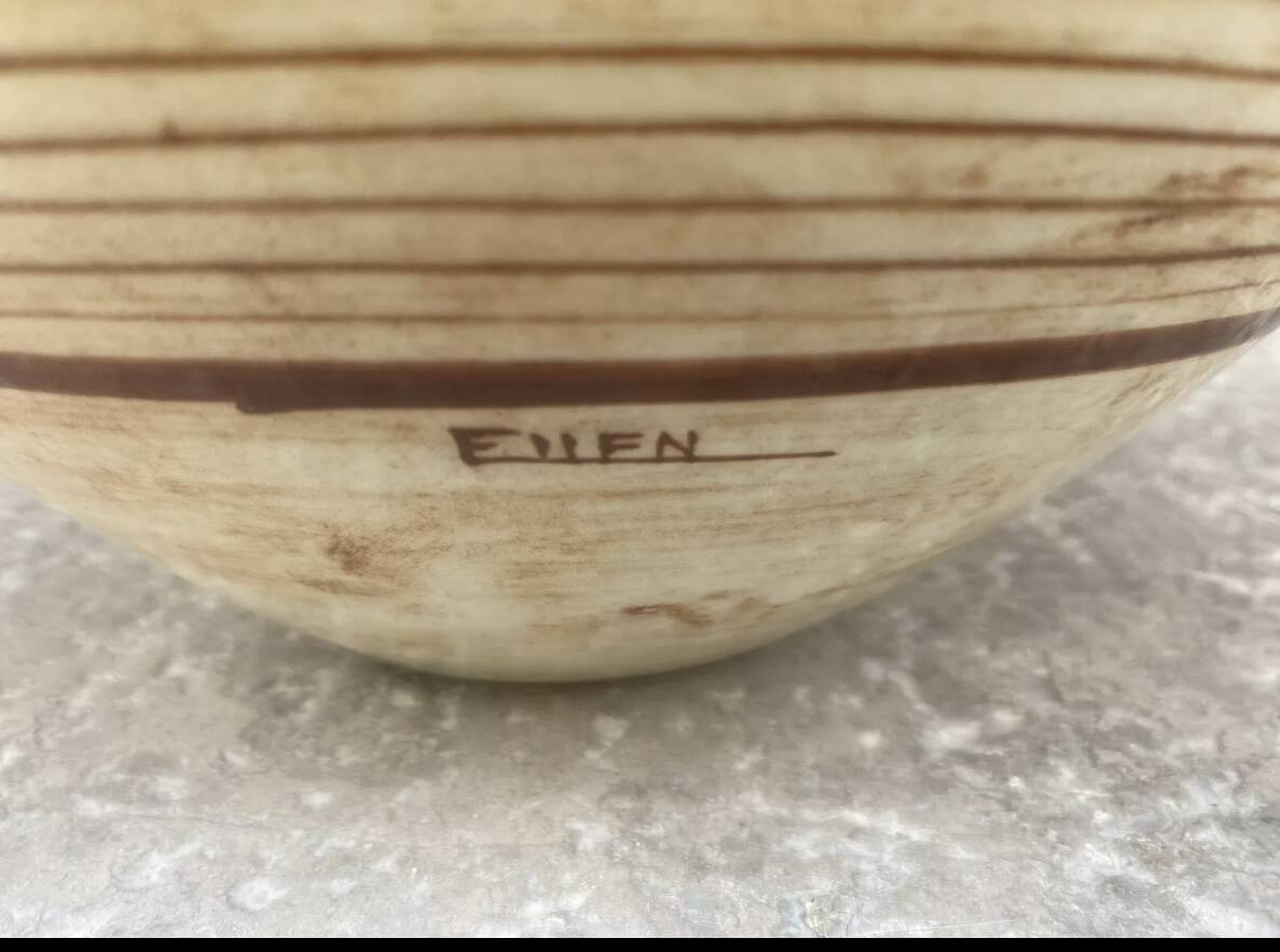 Pair of 2-handled ball vases by Hélène Moisand circa 1950