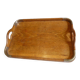 Serving tray in wood and art deco metal