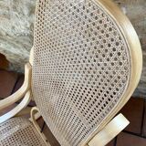 Rocking chair with cane seat and backrest