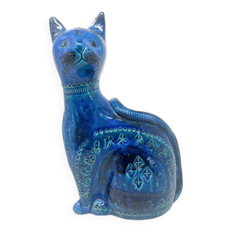 Ceramic cat Bitossi Rimini Blue