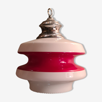 Pendant lamp 1960 to 70 in opaline 2 colors, 30x40