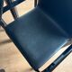Knoll Orsay set – table & 4 chairs – black lacquered steel & faux leather