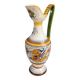 Italian majolica vase jug from Deruta, hand-painted ceramic, signed, 25 cm.
