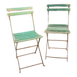 Pair of garden folding chairs