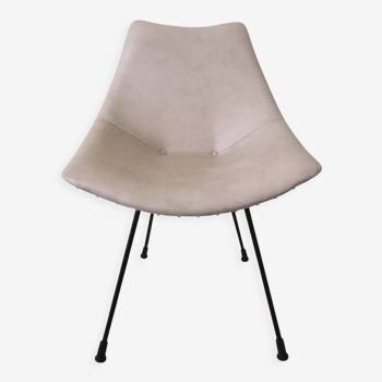 Zakonom zasticeno chair, white leatherette, 1960s