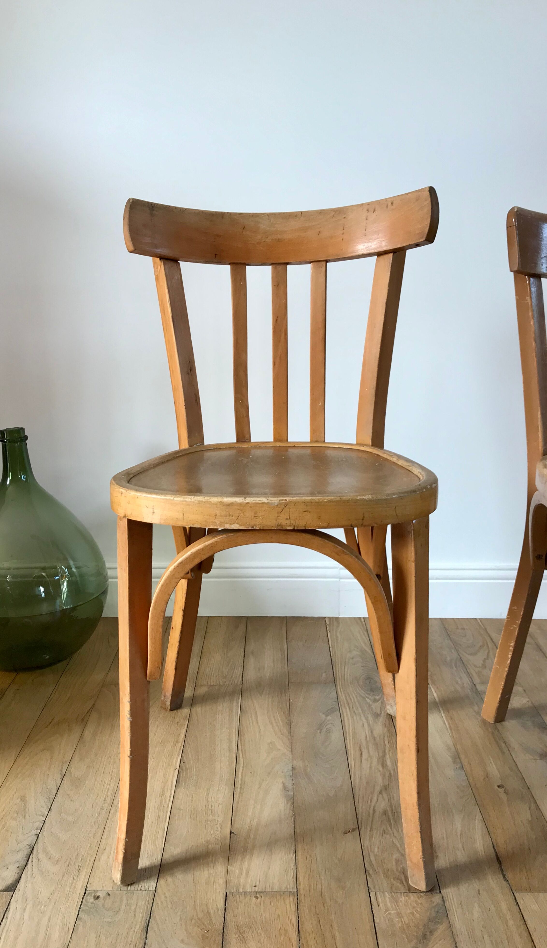 Duo of bistro chairs style Baumann vintage 40s-50s