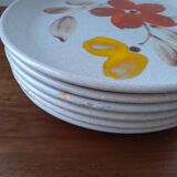6 Sarreguemines plates Claudia collection