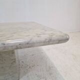 Italian Carrara Marble Coffee Table, 1980s