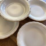 6 Limoges porcelain soup plates signed P. Dessagne in very good condition