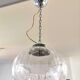 Suspension in pleated glass type Mazzega design 70s