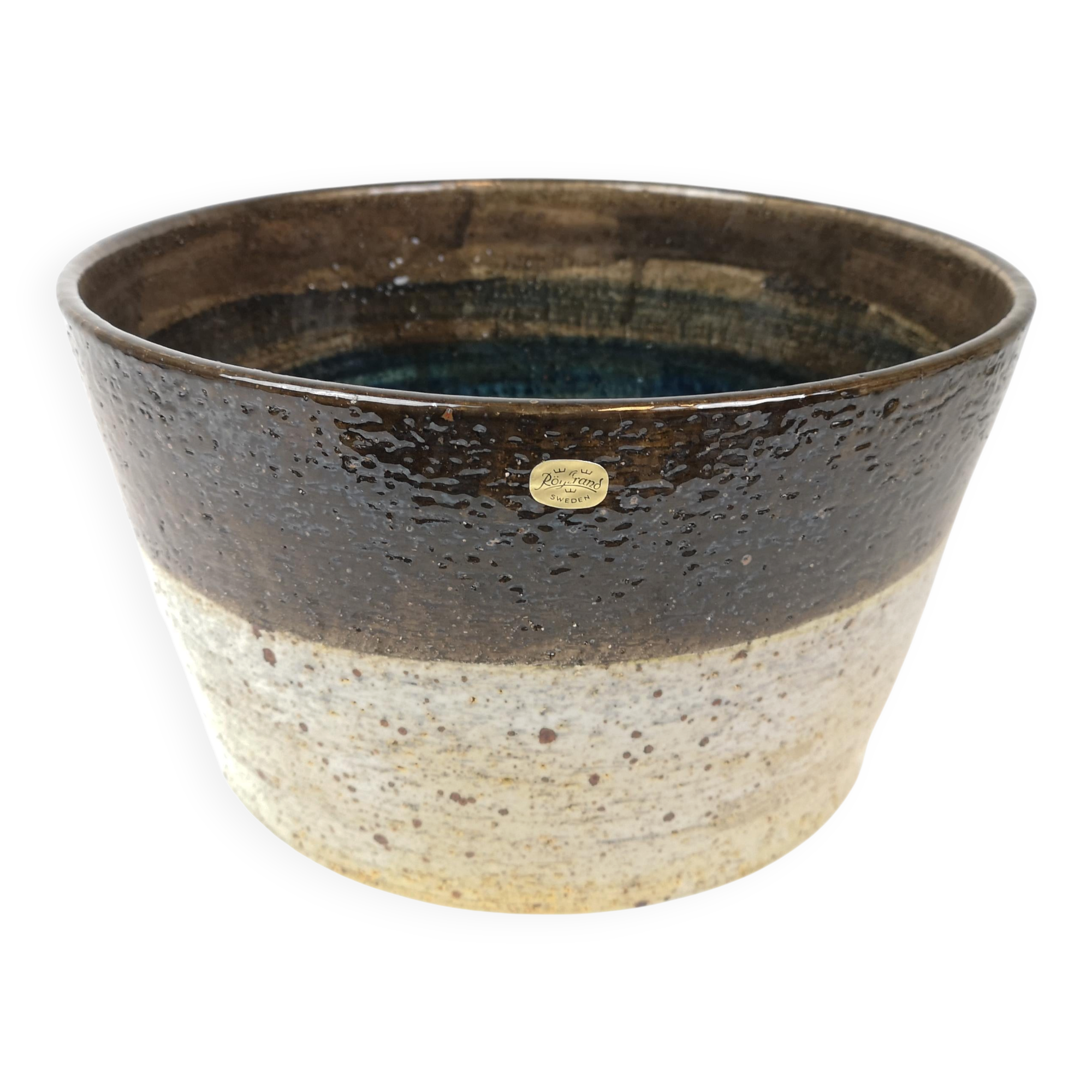 Exceptional large ceramic bowl Rörstrand Sylvia Leuchovius, 1970s.