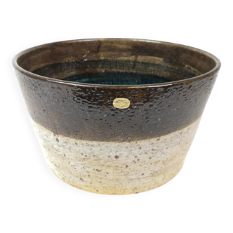 Exceptional large ceramic bowl Rörstrand Sylvia Leuchovius, 1970s.