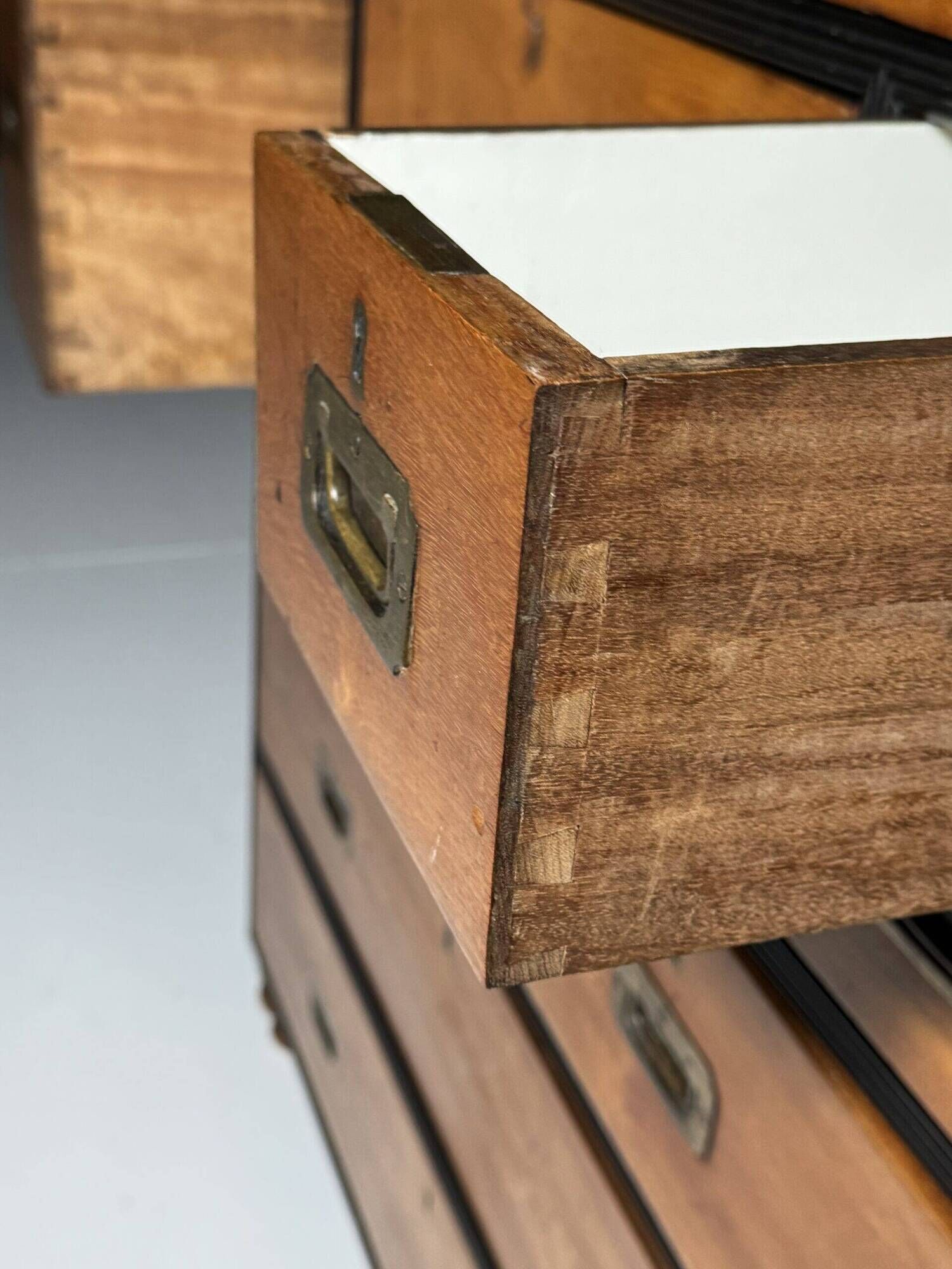 Campaign chest of drawers 19th century