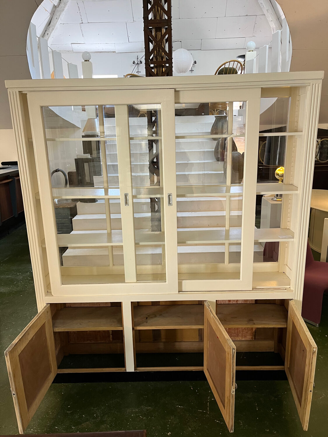 1950s Workshop Display Cabinet