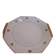 Hexagonal plate Lamotte with a double gold border, decorated with small bouquets.