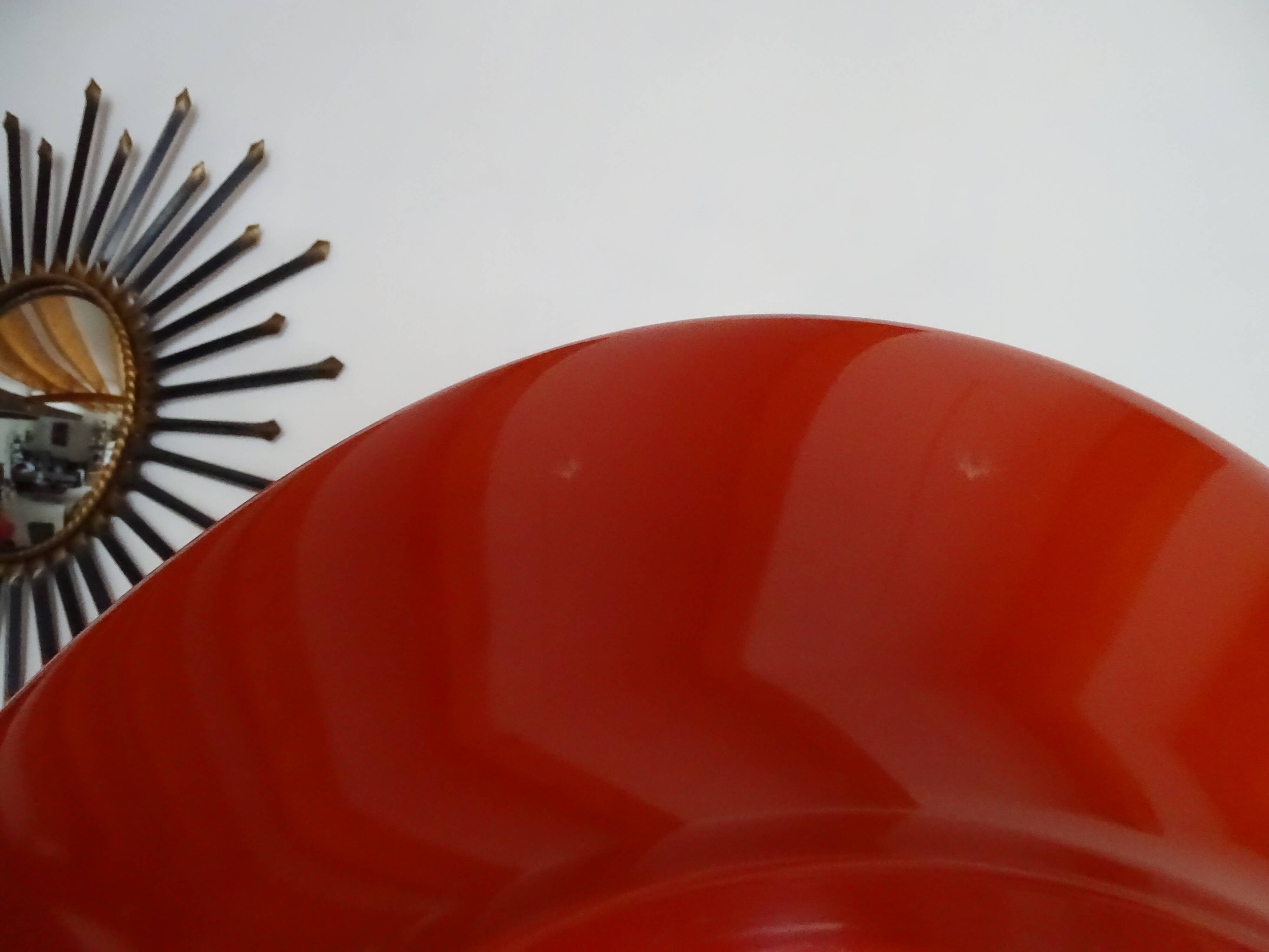 Oval wall lamp design ARTEMIDE 1980 by Patrick Jouin orange/white